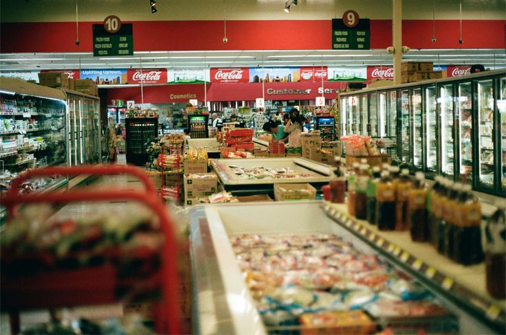 the inside of a supermarket